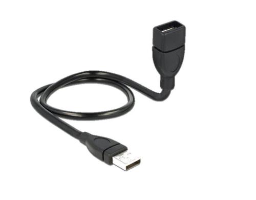 USB2.0-Kabel Shapecable A-A: 0.50m Starres Verlängerungskabel,beliebig formbar