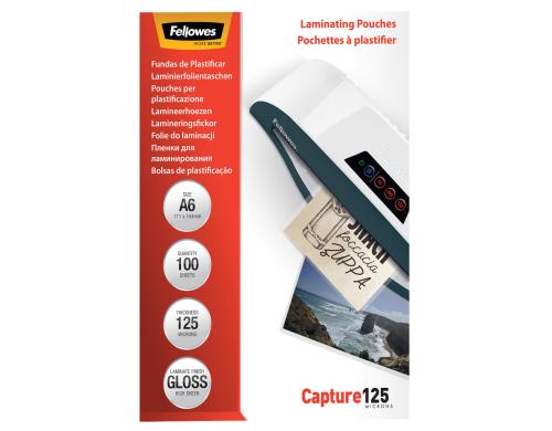 Fellowes Laminierfolien 125 Mikron 100 Stück, A6