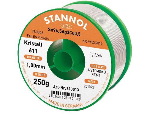 Stannol Lötdraht 611 2,5% Ø 1,0 FLOWTIN TSC305 FairTin 250 g
