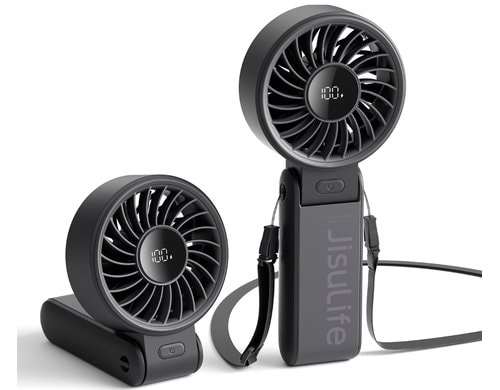 Jisulife Handheld Fan 7 Ventilator Schwarz 3600mAh