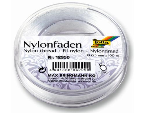 Folia Nylonfaden Durchmesser 0.5mm, Länge 100m