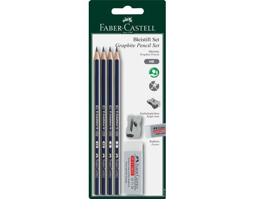 Faber-Castell Bleistift Goldfaber Set 4 Bleistifte, 1 Radierer, 1 Spitzer