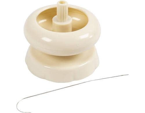 Creativ Company Perlenkarussell mit Nadel Perlen Auffädelhilfe, 7x7cm