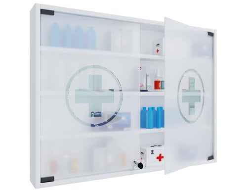 VCM Medizinschrank Hustila L Weiss