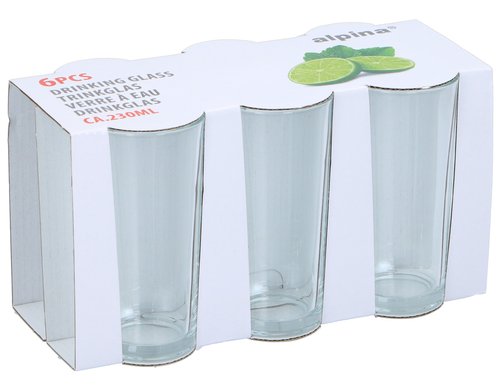 Alpina Trinkglas 230ml, 6 Stück Glas, 5x13.2 cm (DxH)