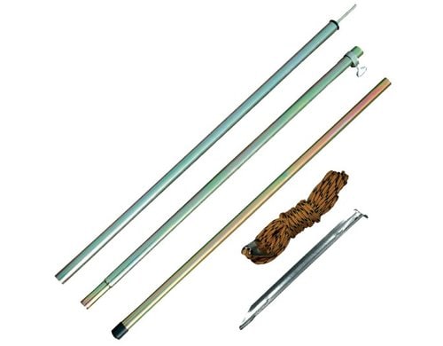 Gestänge Set für Vordach 3 St. 170-250cm mit Zeltleinen & Heringen