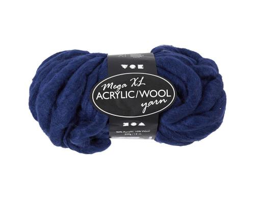 Creativ Company Acrylwolle XL blau 300g, 15 m, MaschenprobeL 2 M x 3 R