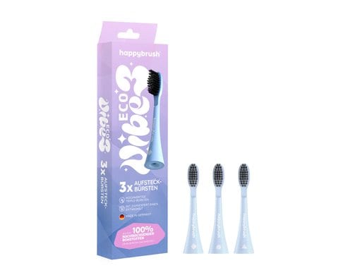 happybrush Aufsteckbürsten V3+ 3 Stk. Schall V3, Sunrise-Edition