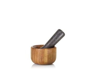 AdHoc Mörser Taru Akazienholz/Granit, 9 x 6 cm (DxH)
