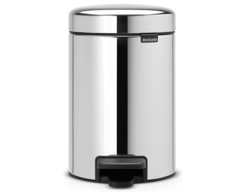 Brabantia NewIcon Treteimer 3 Liter Brilliant Steel, Inhalt 3 Liter