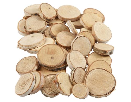 Creativ Company Holzmix 25-45 mm Stärke 7 mm, 600 g, ca 140 Stück