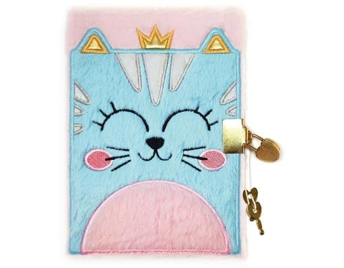Avenue Mandarine Tagebuch mit Plüsch 240 Seiten, 12.5 x 17 x 2 cm, Katze