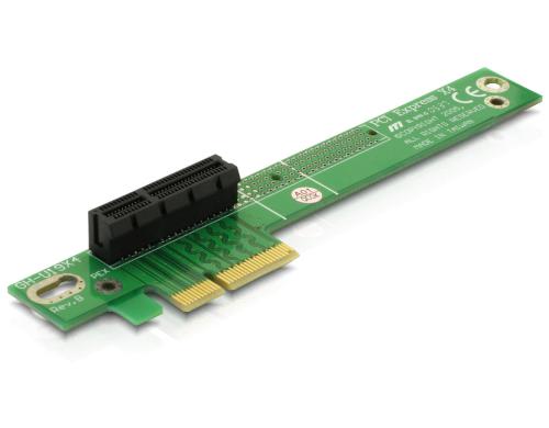 Delock PCI-Express Riserkarte, x4 zu x4 90° nach links gewinkelt