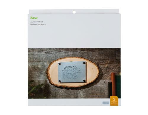 Cricut Metall-Schild Aluminium 20 x 20 cm 2 Stück, für zum Gravieren mit dem Maker