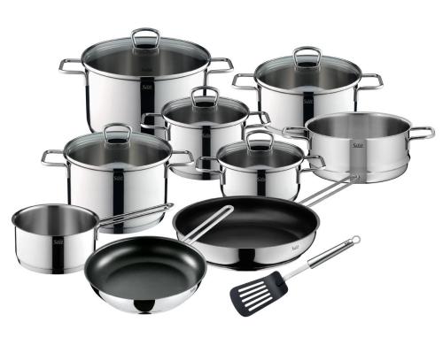 Silit Kochtopf-Set 10-teilig Alicante Edelstahl Rostfrei 18/10, Glasdeckel