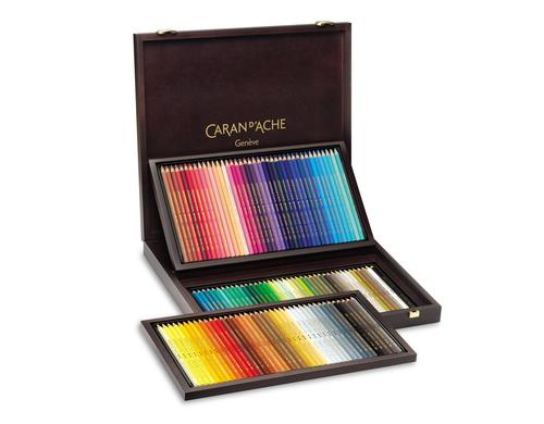 Caran d'Ache Holzkoffer 120 Farbstifte Supracolor