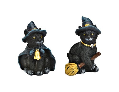 G. Wurm Halloween Katze assortiert PP, 5x6x4cm, ACHTUNG assortiert 1 Stück!!!