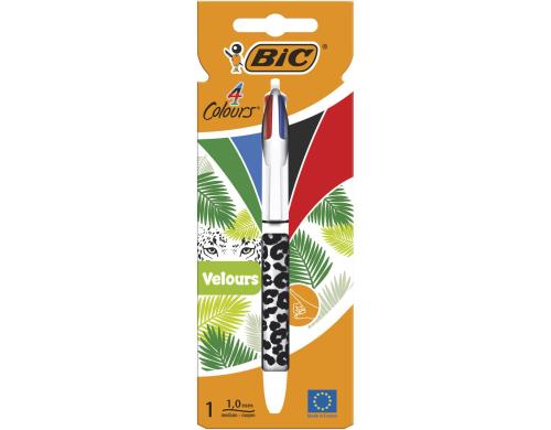 Bic 4 Colours Velours Kugelschreiber blau, rot, grün,schwarz