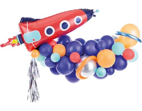 Partydeco Ballon Girlande Rakete 154 x 130 cm, 15-teilig