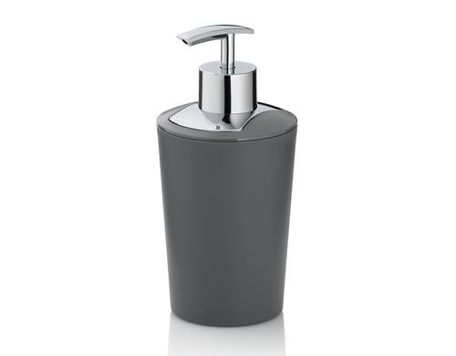 Kela Seifenspender Marta ABS/Edelstahl, 8x17cm, 300ml, Grau