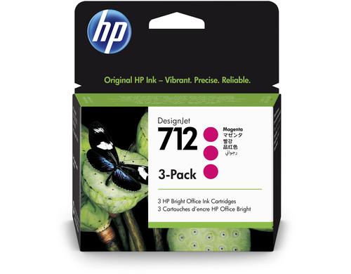 HP Tinte Nr. 712 3-Pack - Magenta (3ED78A) DesignJet T200, T600, 3x29ml