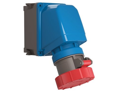Steffen Palazzoli CEE 65° Wand-Steckdose 32/5, 3LNPE, 400V, 6h, IP66/67/69 vern.