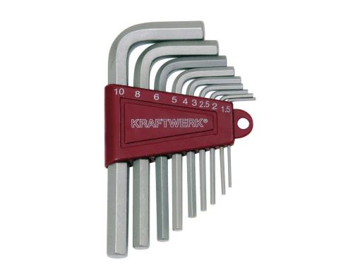 Kraftwerk 3601 Inbusschlüsselsatz Inbusschlüsselsatz 1.5-10 mm, 9-teilig,