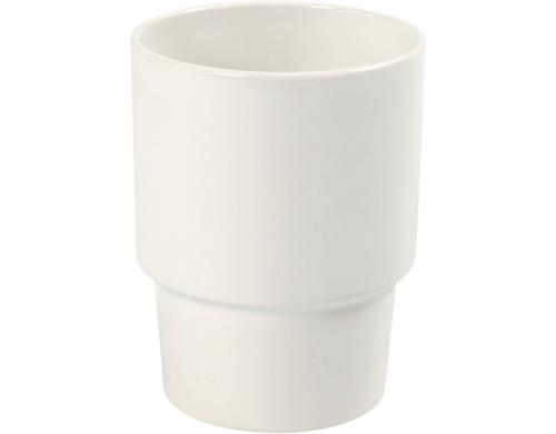 Creativ Company Becher weiss 1 Stück, H: 11 cm, D: 8.5 cm