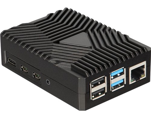 JOY-IT Armor Case RB-AlucaseP4-09 für Raspberry Pi 4B, Schwarz