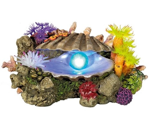 Nobby Aqua Orn. Muschel Pflanzen LED 21.3 x 14.7 x 10.7 cm