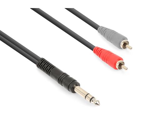 Vonyx CX328-1 Audiokabel 6.3 Klinke - 2x Cinch, 1.5m