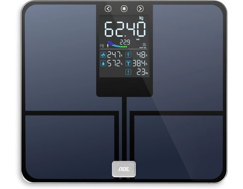 ADE Körperanalysewaage Emmy dunkelblau Grosses Display 78x97 mm
