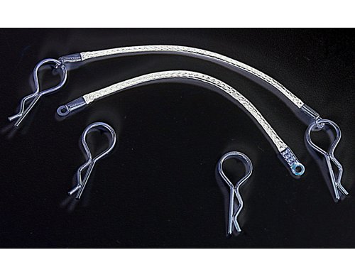 Absima Karosseriesplinte mit Seil, silber (80mm)