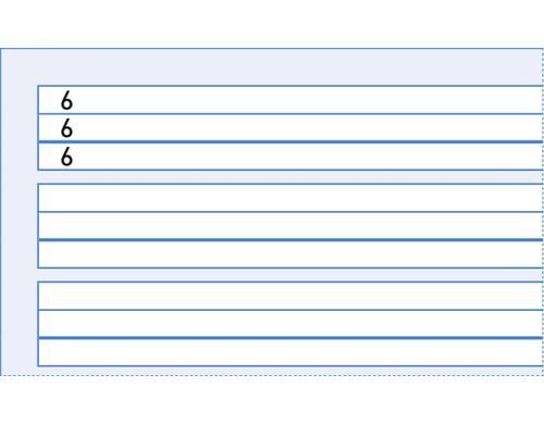 Ingold Heftblätter A4, 500 Stück Schreiblern, 6/6/6 mm liniert