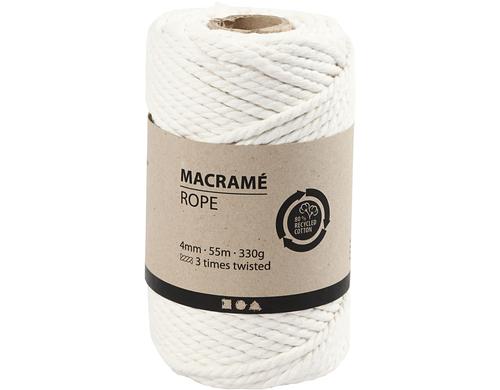 Creativ Company Makrameegarn rope 4 mm 330 g, 55 m, Naturweiss
