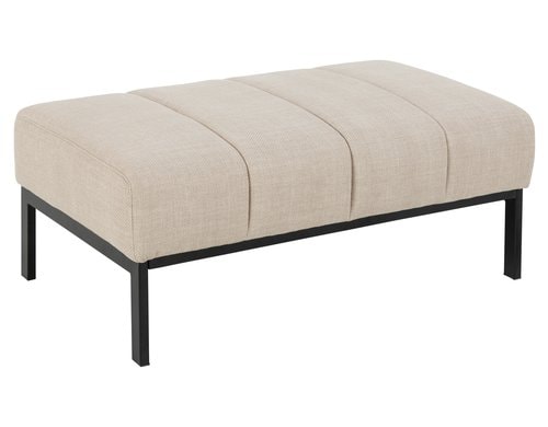 AC Design Sitzbank Caix Stahl/Polyurethane, 100x61x41 cm, Beige