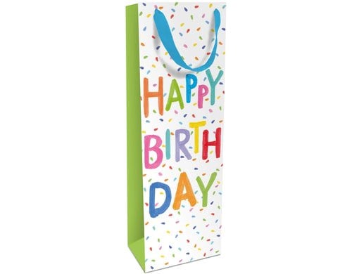 B+C Flaschentasche Happy Birthday Grösse: 12x36x8cm