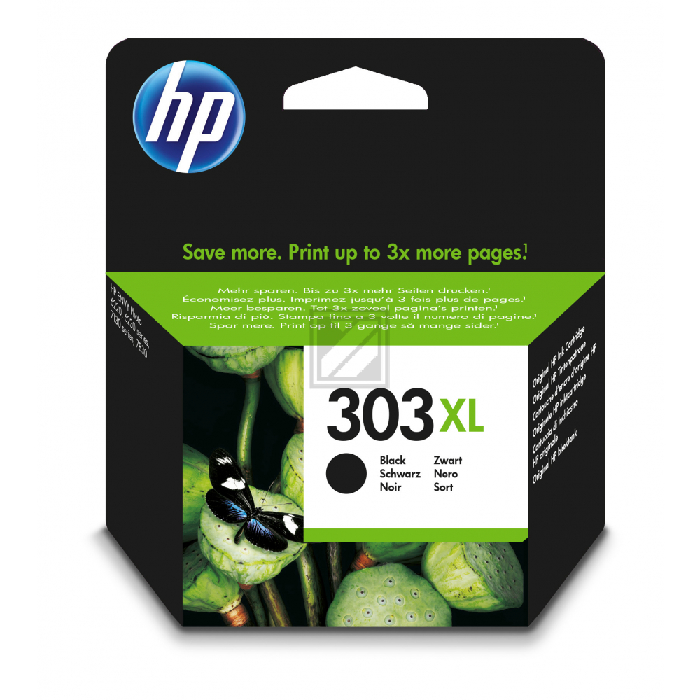 HP Tinte Nr. 303XL - Black (T6N04AE) 12 ml, Seitenkapazität ~ 600 Seiten