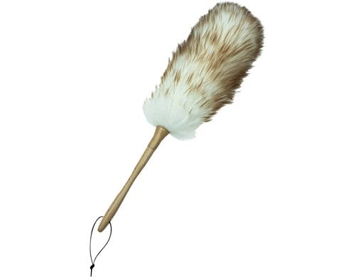 CREaCLEAN Staubwedel mit Holzgriff, Lammwolle