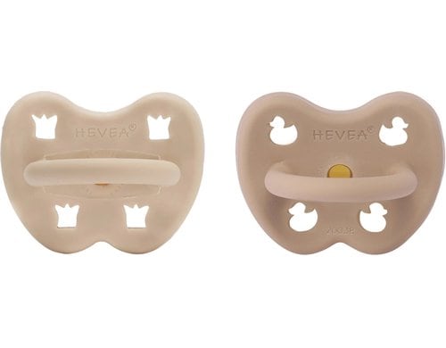 Hevea Schnuller Orthodontic Doppelpack Sand & Tan Beige / 3-36 Mt.