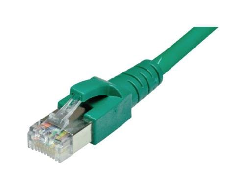 Dätwyler Patchkabel: S/FTP, 0.5m, grün Cat.6A, AWG26, 10Gbps, 500MHz