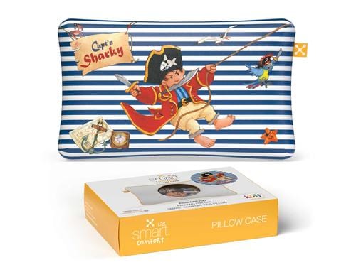 Smart Sleep smart Kids Comfort Pillow Case Bezug, 100% Baumwolle, 40°C, Sharky