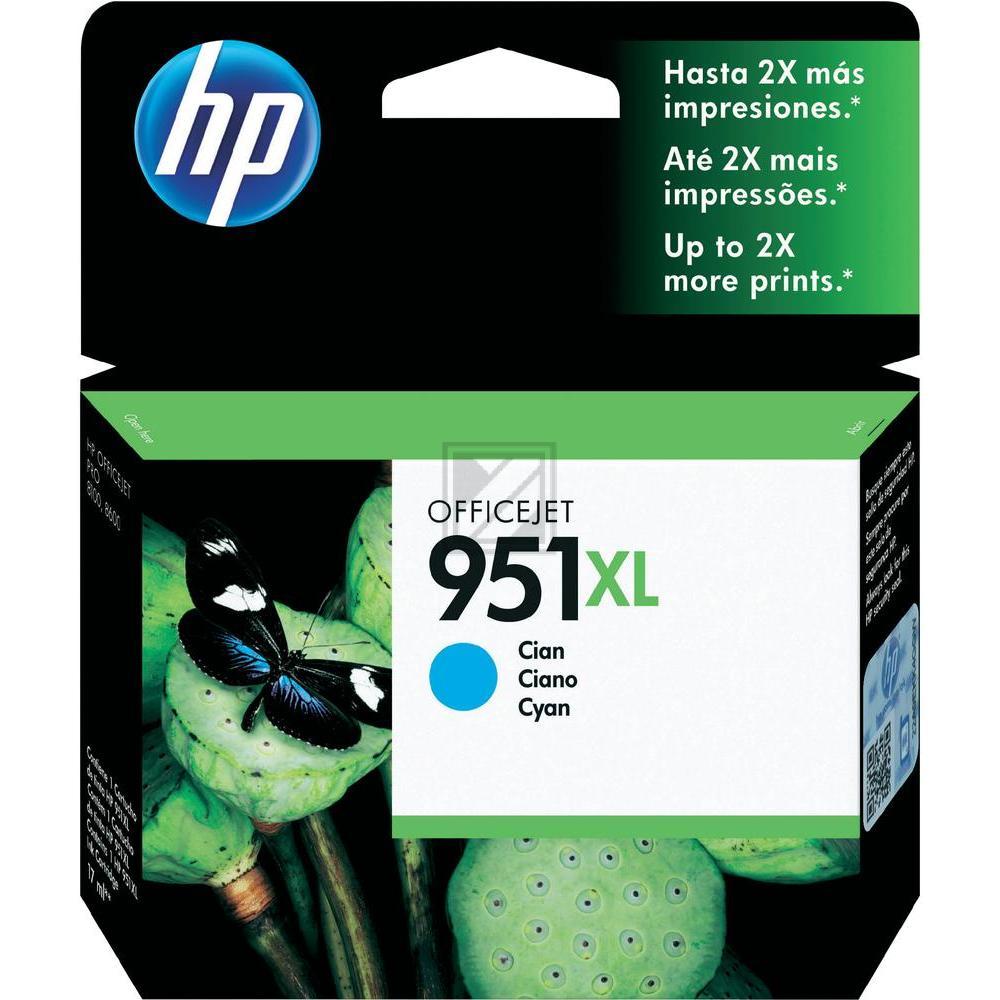 HP Tinte Nr. 951XL - Cyan (CN046AE) 17ml, Seitenkapazität ~ 1'500 Seiten