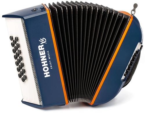 Hohner XS Akkordeon Button BO Knopfakkordeon, Blau/Orange