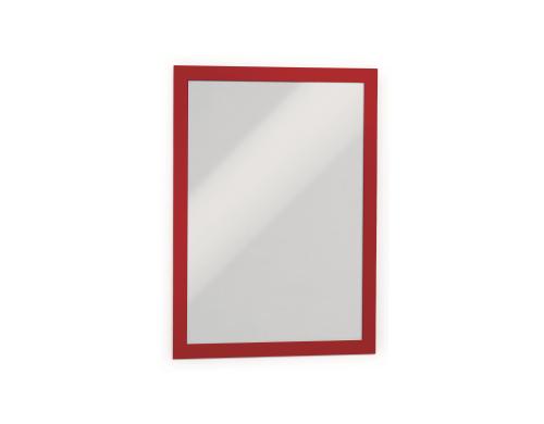 Durable Duraframe A4, rot, 2 Stück selbstklebende Informationsrahmen