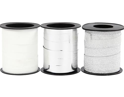 Creativ Company Geschenkband weihnachtlich Kräuselband, B 10 mm, L 3 x 15 m