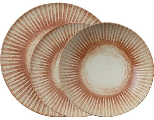 AK Teller Set 12-Teilig Sunlight Red Stoneware