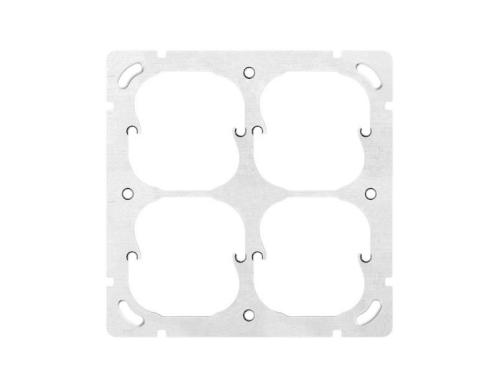 Feller EDIZIOdue 2x2 Befestigungsplatte mit 4 Einheitsausschnitten