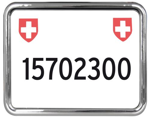 EASYKLICK Kennzeichenhalter Moto Bike, chrom, ABS-Kunststoff