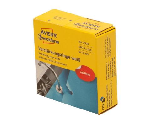 Avery Zweckform Verstärkungsringe 13mm Spender, weiss
